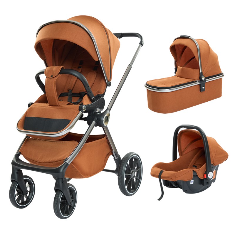 3-in-1 Pushchair with Carrycot and Car Seat