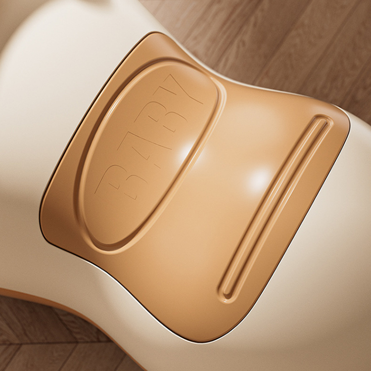 Wrap-around seat prevents baby from slipping off