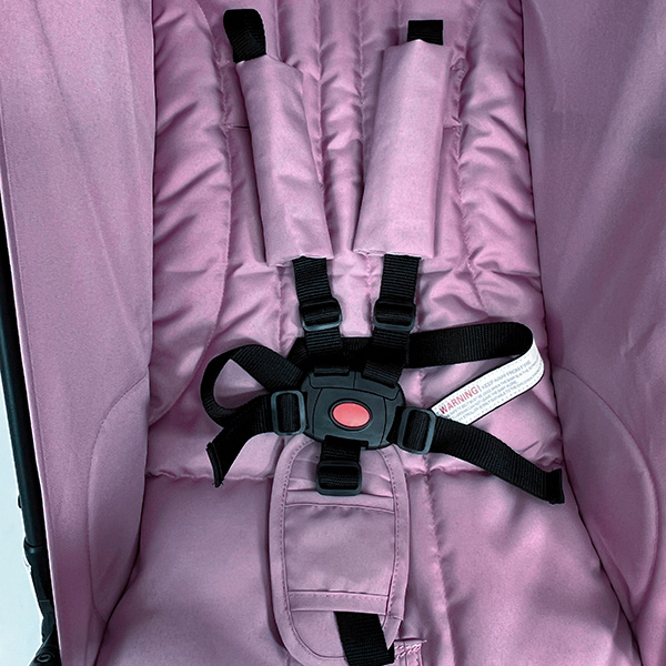 5-point harness with shoulder pads