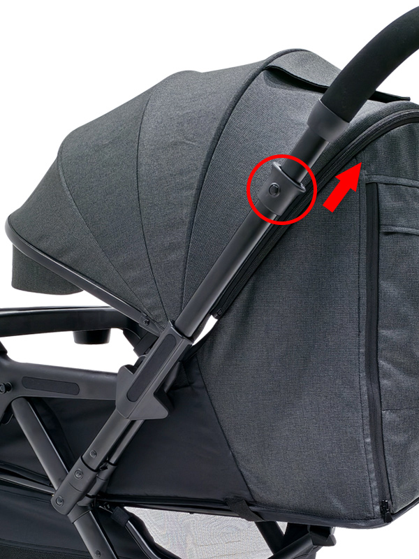 Baby stroller folding button